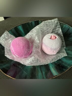 Lush Pink Bath Bomb Pair - Vibrant & Pale Pink Soak